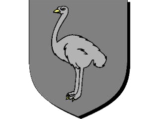 Sticker Custom Preview Image #048956 Crests Emblems Birds Ostrich