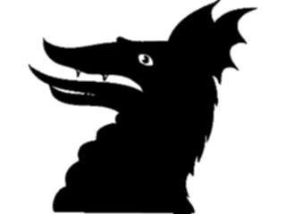 Sticker Custom Preview Image #049787 Crests Emblems Silhouettes Dragon Head1