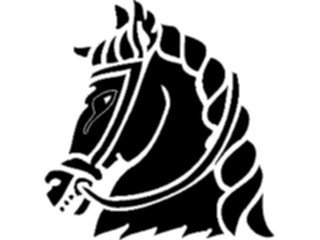 Sticker Custom Preview Image #049838 Crests Emblems Silhouettes Horse Head1