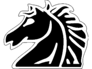 Sticker Custom Preview Image #049839 Crests Emblems Silhouettes Horse Head2