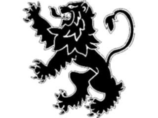 Sticker Custom Preview Image #049865 Crests Emblems Silhouettes Lion Rampant2