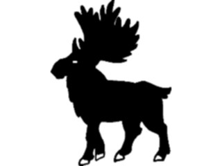 Sticker Custom Preview Image #049877 Crests Emblems Silhouettes Moose