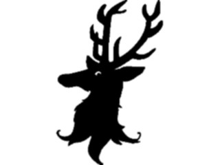 Sticker Custom Preview Image #049910 Crests Emblems Silhouettes Stag Head1