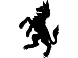 Sticker Custom Preview Image #049934 Crests Emblems Silhouettes Wolf