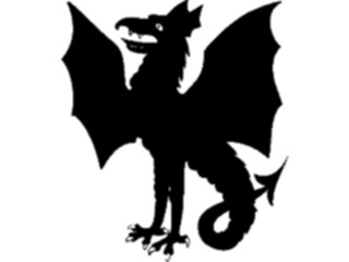 Sticker Custom Preview Image #049938 Crests Emblems Silhouettes Wyvern1