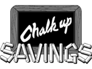 Sticker Custom Preview Image #049979 Education Schools Advertising Chalk Up Savings