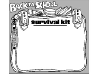 Sticker Custom Preview Image #050007 Education Schools Advertising School Survival Kit Frame