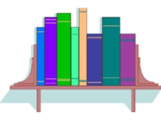 Sticker Custom Preview Image #050161 Education Schools Books Book Shelf4