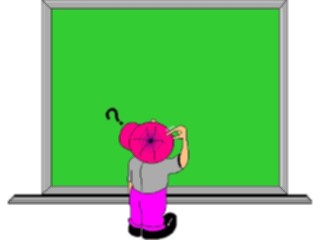 Sticker Custom Preview Image #050254 Education Schools Cartoons Atthe Chalkboard1