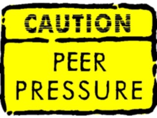 Sticker Custom Preview Image #050349 Education Schools Cartoons Caution Peer Pressure