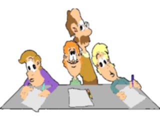 Sticker Custom Preview Image #050353 Education Schools Cartoons Cheatingon Test