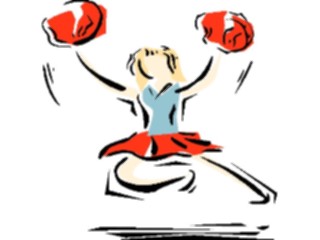 Sticker Custom Preview Image #050359 Education Schools Cartoons Cheerleader1