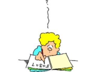 Sticker Custom Preview Image #050399 Education Schools Cartoons Doing Homework