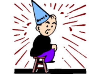 Sticker Custom Preview Image #050408 Education Schools Cartoons Dunce Cap4