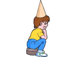 Sticker Custom Preview Image #050409 Education Schools Cartoons Dunce Cap5