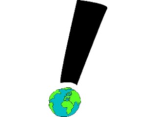 Sticker Custom Preview Image #050441 Education Schools Cartoons Globe Exclamation Point