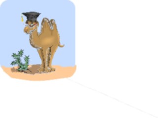 Sticker Custom Preview Image #050481 Education Schools Cartoons Graduate Camel