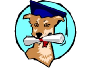 Sticker Custom Preview Image #050485 Education Schools Cartoons Graduate Dog