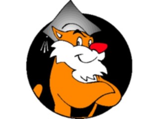 Sticker Custom Preview Image #050506 Education Schools Cartoons Graduate Tiger2