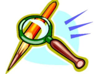 Sticker Custom Preview Image #050542 Education Schools Cartoons Magnifying Glass Pencil