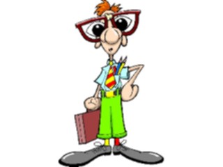 Sticker Custom Preview Image #050555 Education Schools Cartoons Nerd2