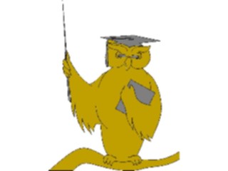 Sticker Custom Preview Image #050574 Education Schools Cartoons Owl Professor