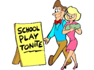 Sticker Custom Preview Image #050582 Education Schools Cartoons Parentsat School Play