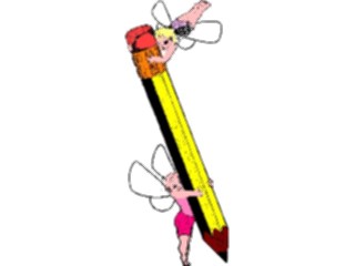 Sticker Custom Preview Image #050618 Education Schools Cartoons Pencil Fairies