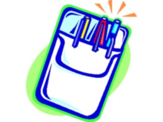 Sticker Custom Preview Image #050639 Education Schools Cartoons Pocket Protector