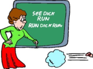 Sticker Custom Preview Image #050726 Education Schools Cartoons See Dick Run