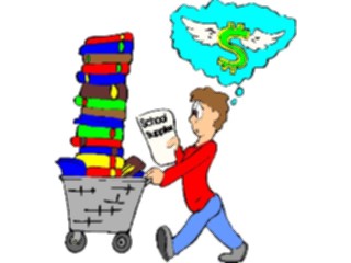 Sticker Custom Preview Image #050728 Education Schools Cartoons Shoppingfor Supplies