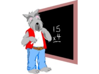 Sticker Custom Preview Image #050758 Education Schools Cartoons Student Dog1