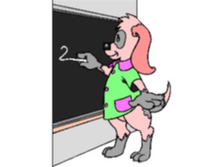 Sticker Custom Preview Image #050759 Education Schools Cartoons Student Dog2