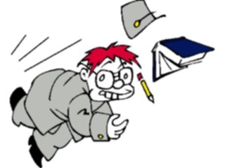 Sticker Custom Preview Image #050761 Education Schools Cartoons Student Falling