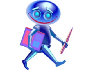 Sticker Custom Preview Image #050767 Education Schools Cartoons Student Robot