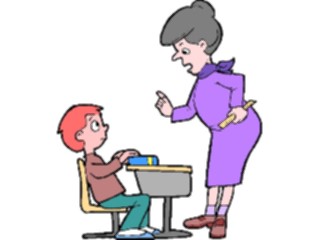 Sticker Custom Preview Image #050801 Education Schools Cartoons Teacher Lecturing Student