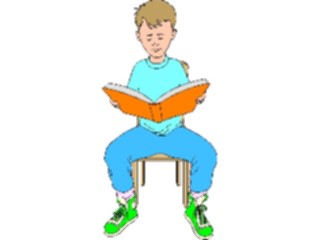 Sticker Custom Preview Image #050858 Education Schools Classroom Activities Boy Reading