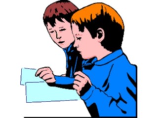 Sticker Custom Preview Image #050866 Education Schools Classroom Activities Boys Studying