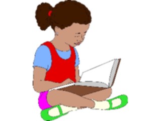 Sticker Custom Preview Image #050937 Education Schools Classroom Activities Girl Reading2