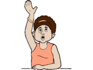 Sticker Custom Preview Image #051045 Education Schools Classroom Activities Raising Hand1