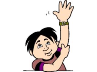 Sticker Custom Preview Image #051047 Education Schools Classroom Activities Raising Hand3