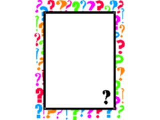 Sticker Custom Preview Image #051270 Education Schools General Question Mark Frame