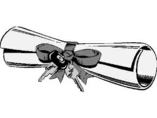 Sticker Custom Preview Image #051388 Education Schools Graduation Diplomawith Keys