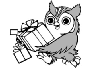 Sticker Custom Preview Image #051471 Education Schools Graduation Owlwith Presents