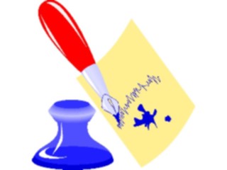 Sticker Custom Preview Image #051898 Education Schools School Supplies Pen Ink