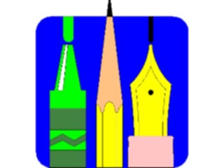 Sticker Custom Preview Image #051901 Education Schools School Supplies Pen Pencil2