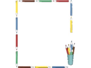 Sticker Custom Preview Image #051954 Education Schools School Supplies Pencil Frame4