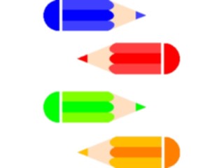 Sticker Custom Preview Image #051967 Education Schools School Supplies Pencils Colored