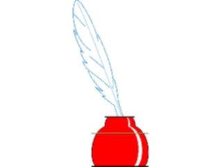 Sticker Custom Preview Image #052000 Education Schools School Supplies Quill Ink7