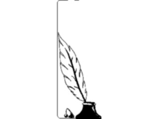 Sticker Custom Preview Image #052004 Education Schools School Supplies Quill Ink Border